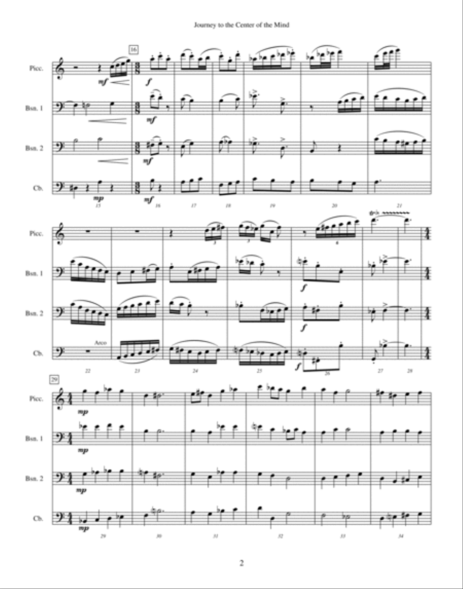 Journey to the Center of the Mind Small Ensemble scores gallery preview page 2