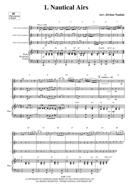 3 Alto Saxophones & Piano Vol. 3 image number null