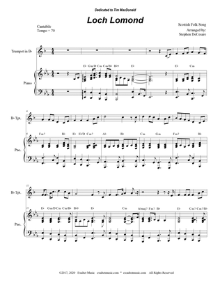 Book cover for Loch Lomond (Bb-Trumpet solo and Piano)
