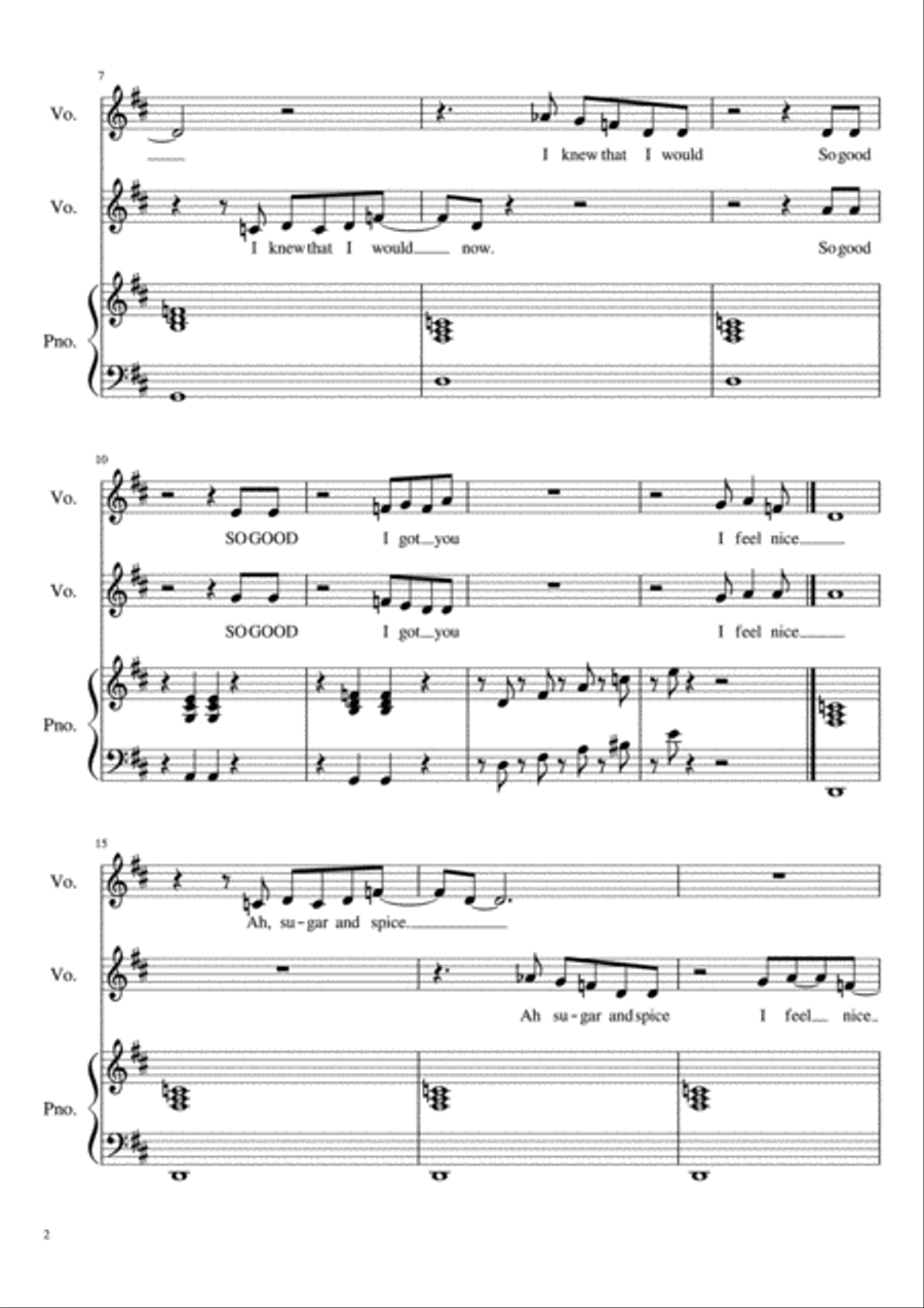 I Got You (I Feel Good) Vocal Duet scores gallery preview page 2