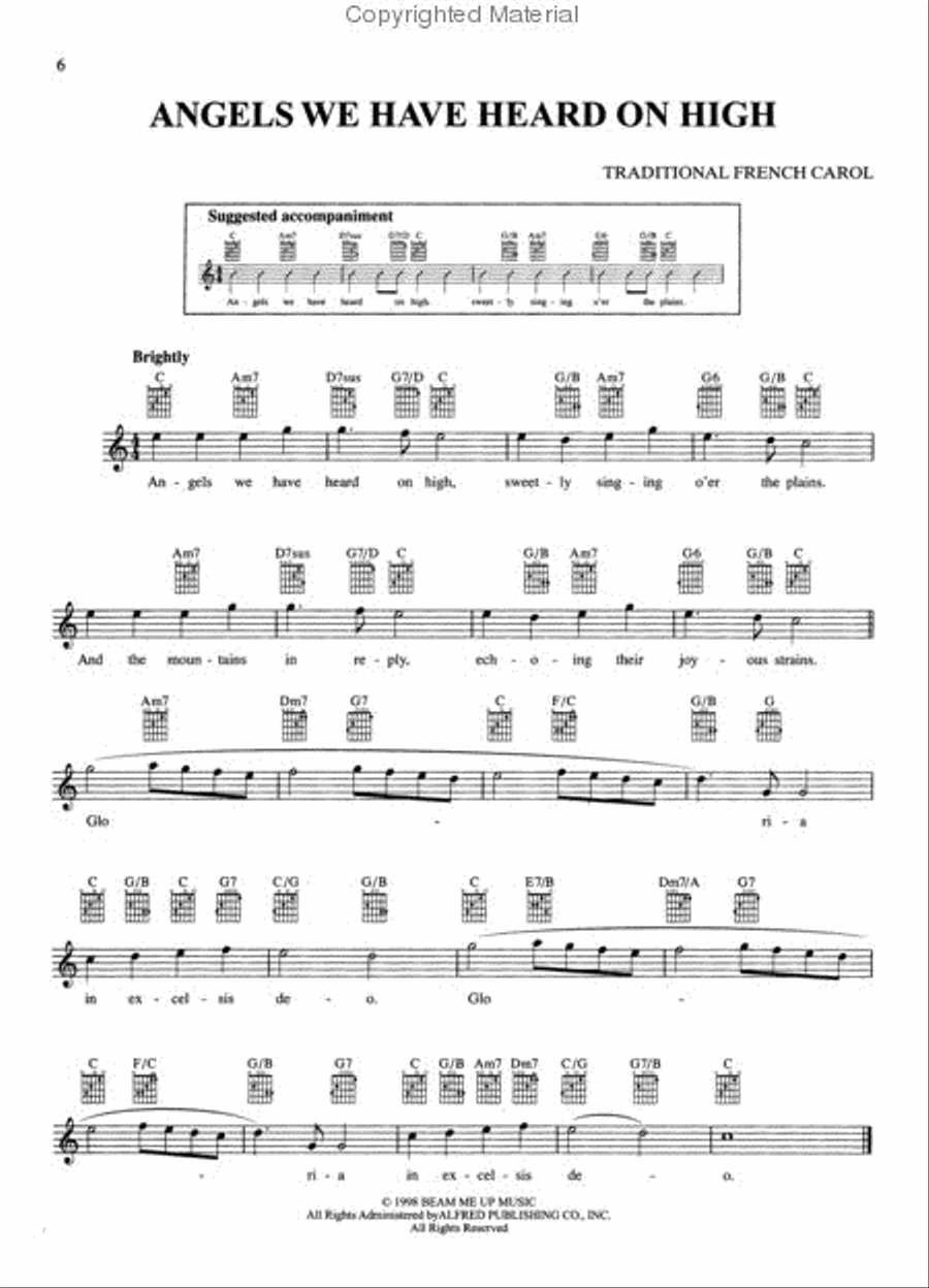 The Best Easy Book of Christmas Guitar Guitar Tablature scores gallery preview page 3