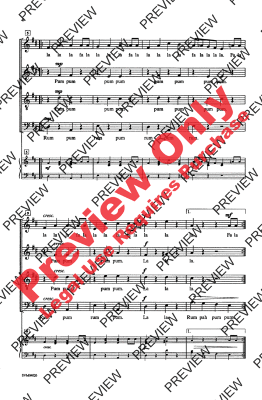 Parade of the Wooden Soldiers 4-Part scores gallery preview page 3