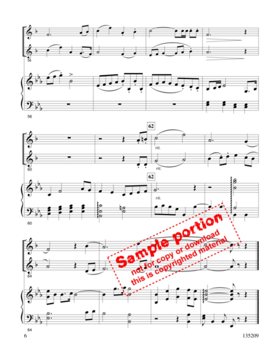 While Shepherds Watched Flocks By Night Brass Duet scores gallery preview page 6