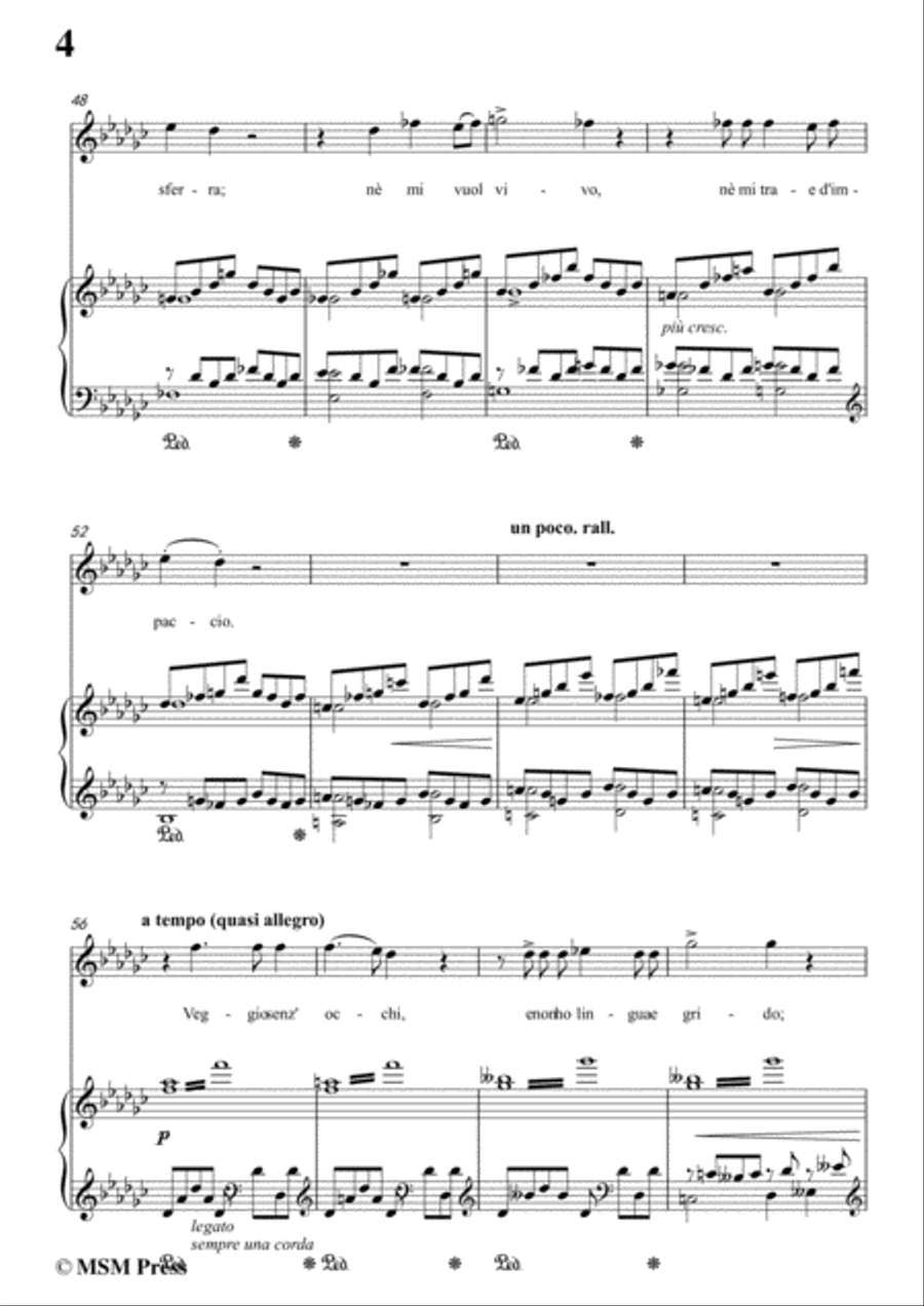 Liszt-Pace non trovo in g minor,for Voice and Piano Voice Solo scores gallery preview page 6