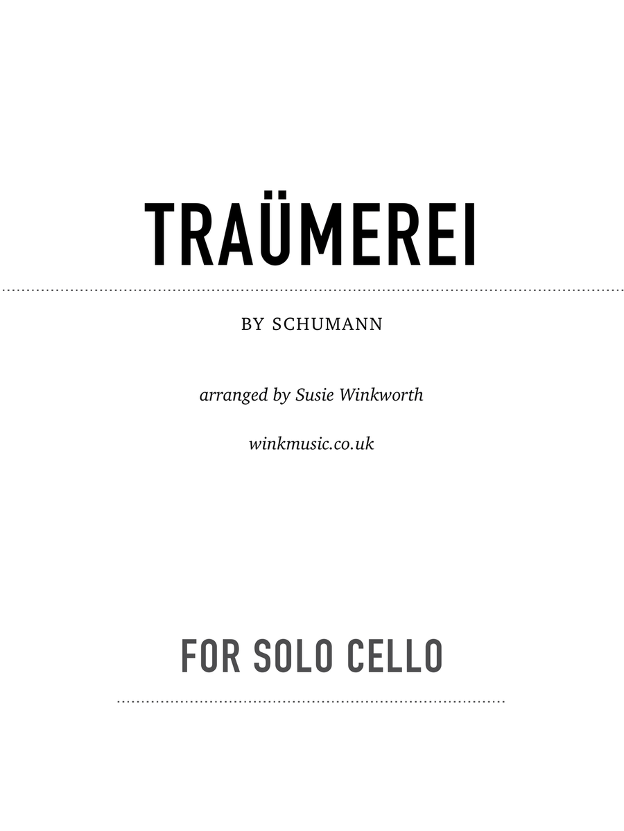 Traumerei Cello Solo scores gallery preview page 1