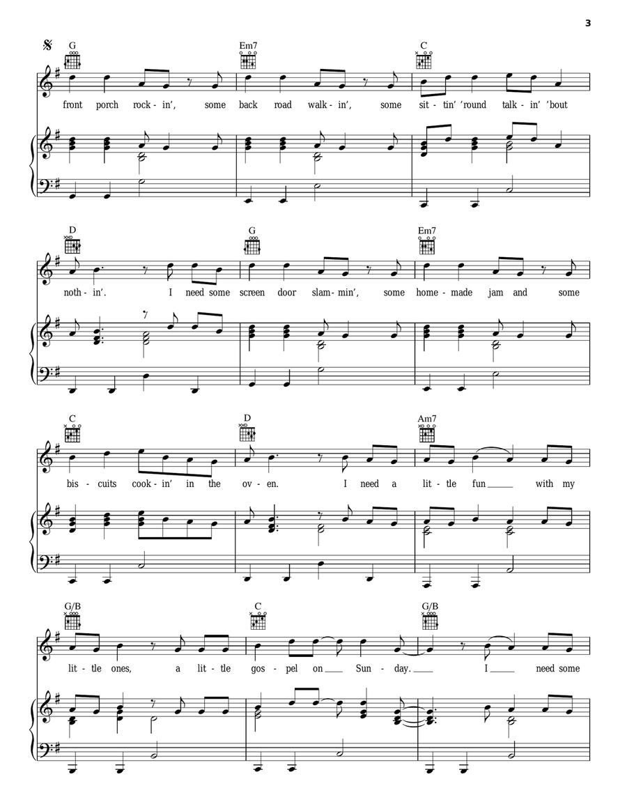 In A Big Way Piano, Vocal, Guitar scores gallery preview page 3