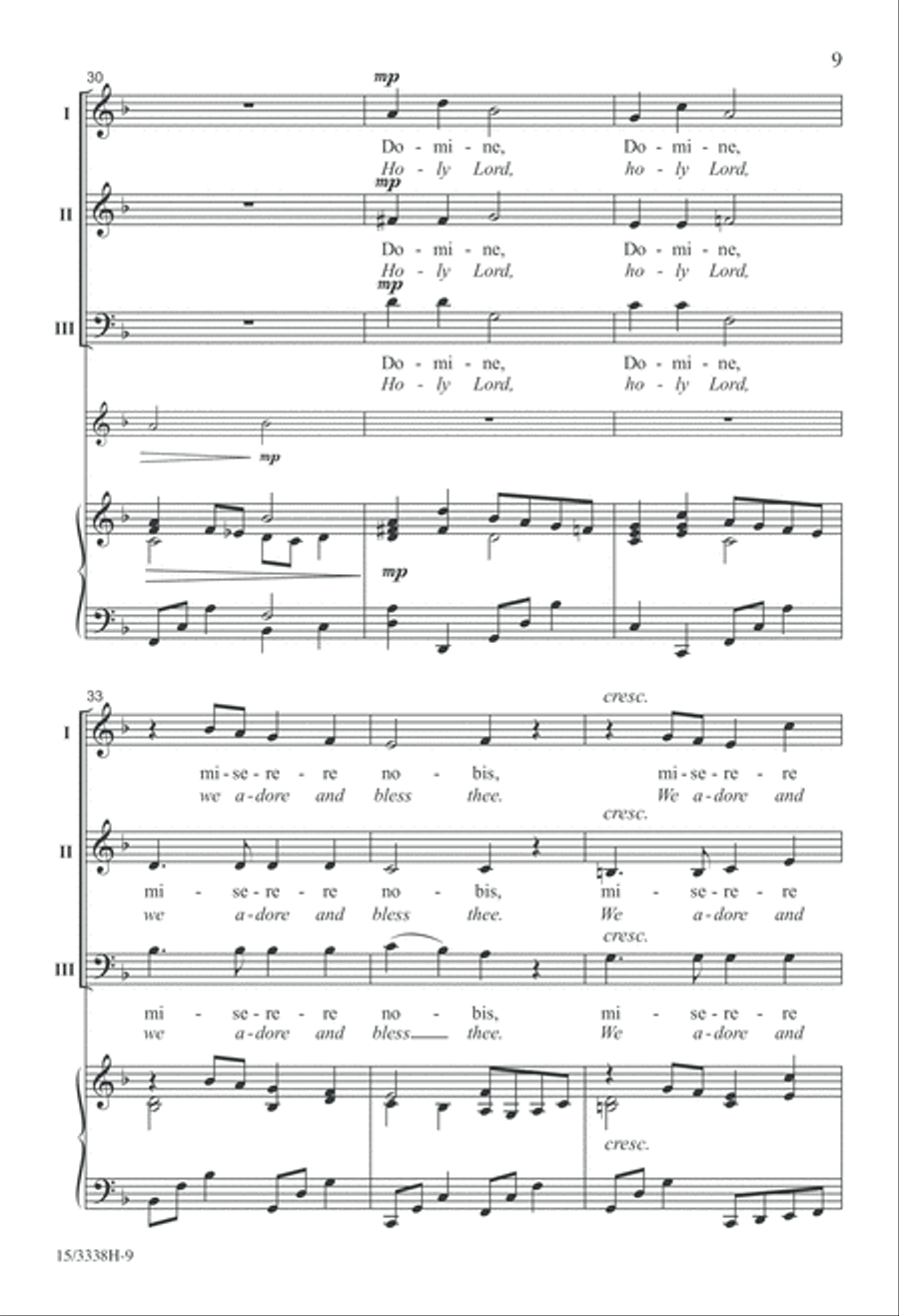 Adoramus Te 3-Part scores gallery preview page 9