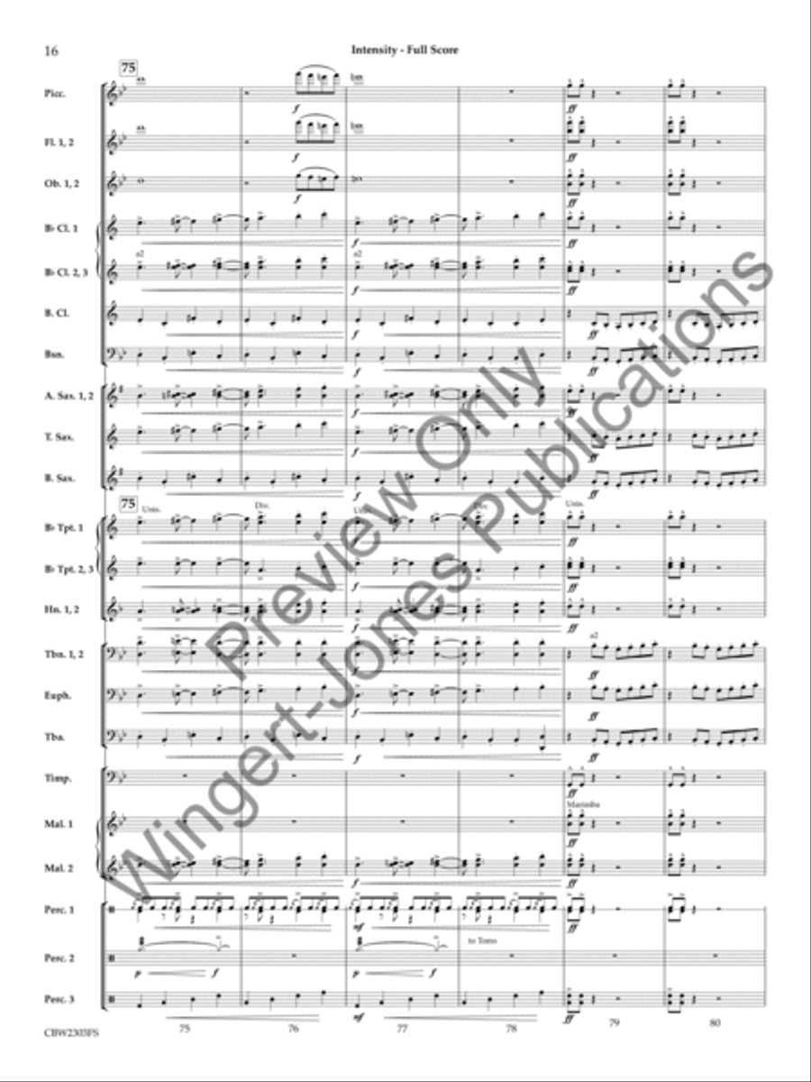 Intensity Concert Band scores gallery preview page 17