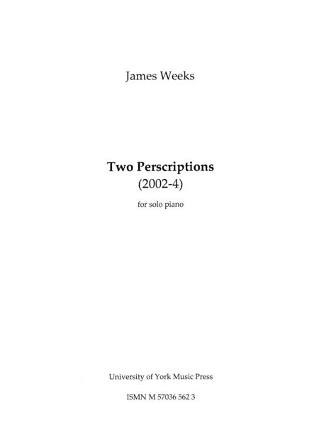Two Perscriptions