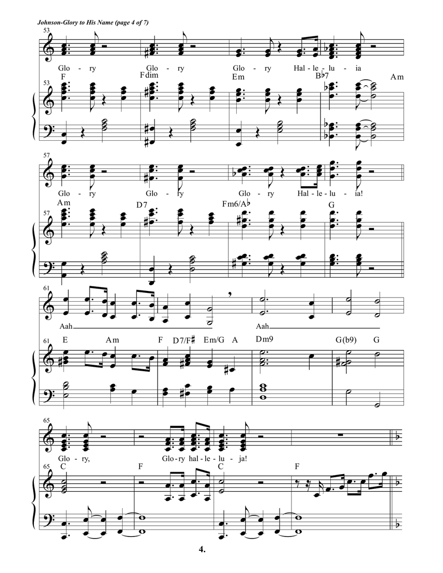 Glory to His Name Small Ensemble scores gallery preview page 4