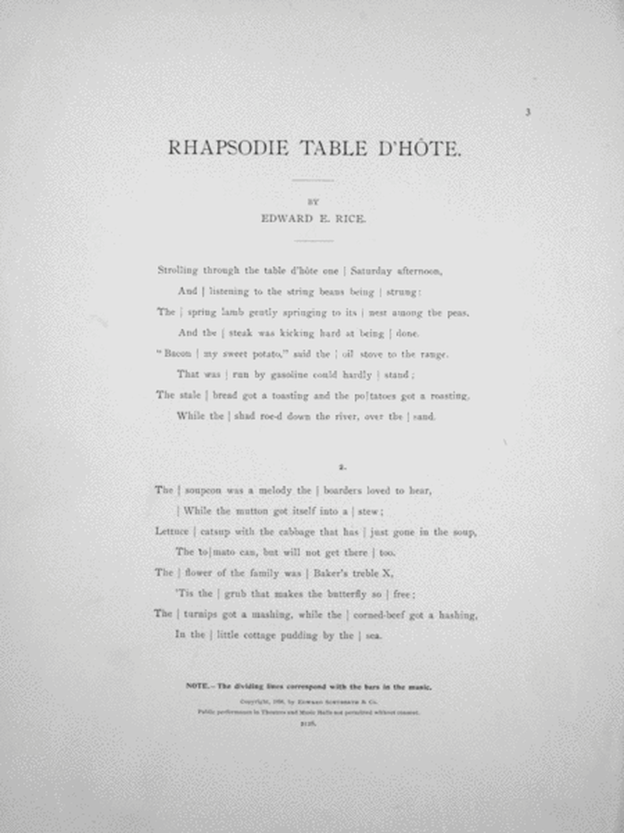 Rhapsodie Table d'Hote