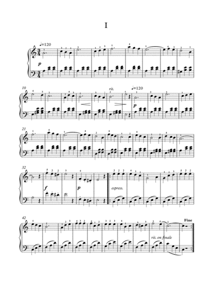 Easy short piano melodies of 19th Century image number null