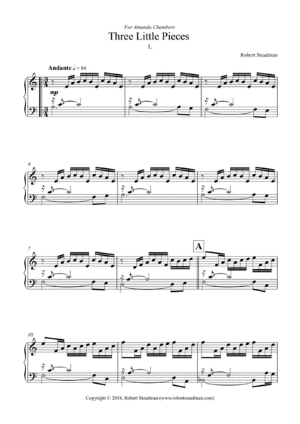 Three Little Pieces Piano Method - Digital Sheet Music