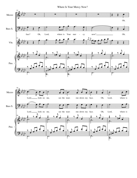 Where Is Your Mercy Now? (Solos and SATB) image number null