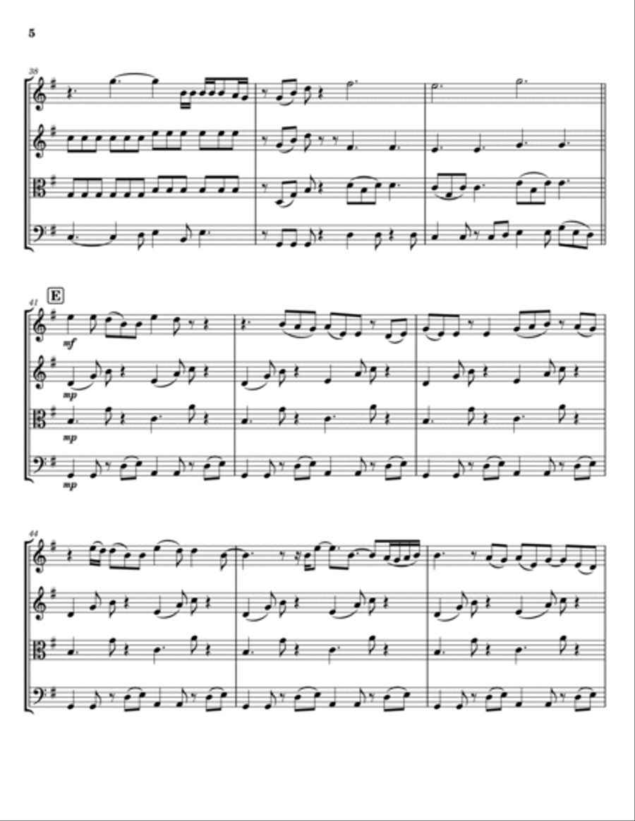 Coming Home String Quartet scores gallery preview page 5