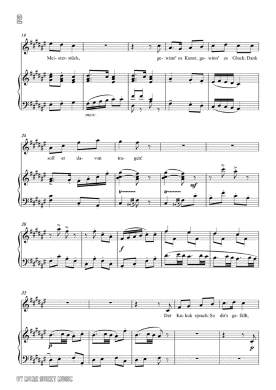 Mahler-Lob des hohen Verstandes in F sharp Major,for Voice and Piano Voice Solo scores gallery preview page 4