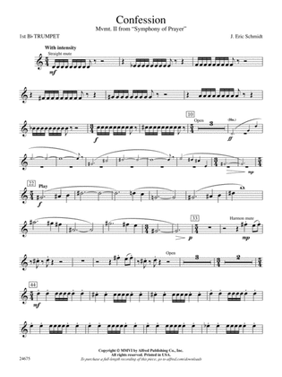 Confession (Movement 2 of Symphony of Prayer): 1st B-flat Trumpet