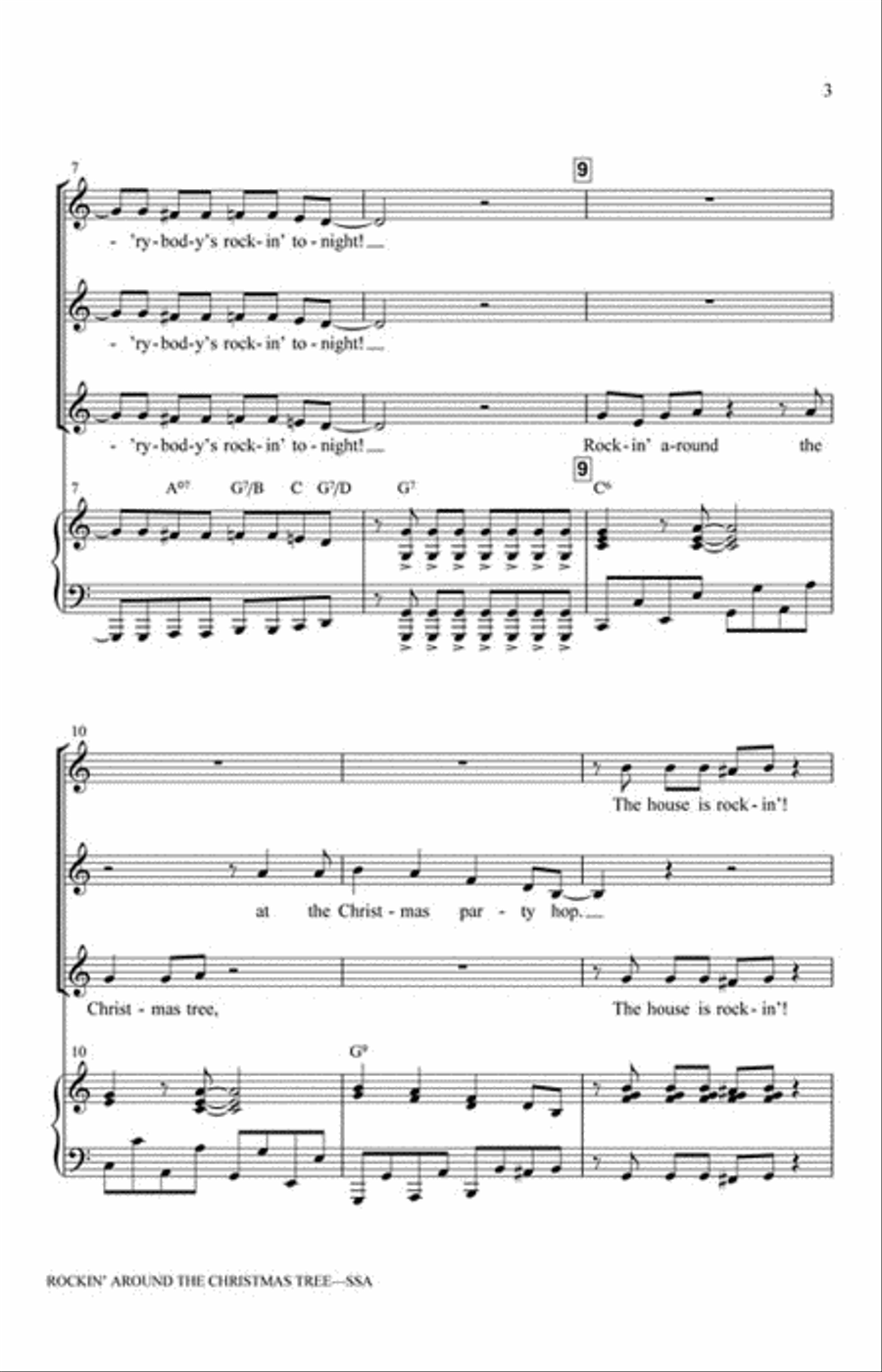 Rockin' Around the Christmas Tree SSA scores gallery preview page 3