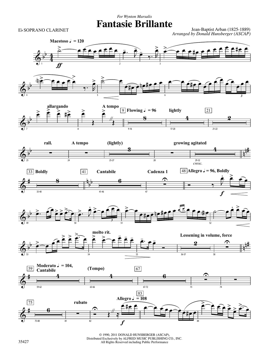 Fantasie Brillante: E-flat Soprano Clarinet