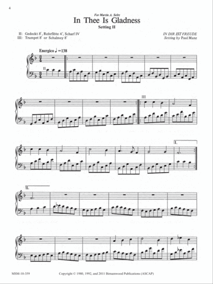 Ten Chorale Improvisations, Set 9 Organ scores gallery preview page 3