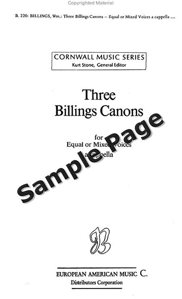 3 Billings Canons