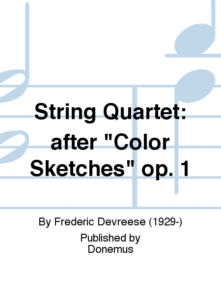 String Quartet: after "Color Sketches" op. 1