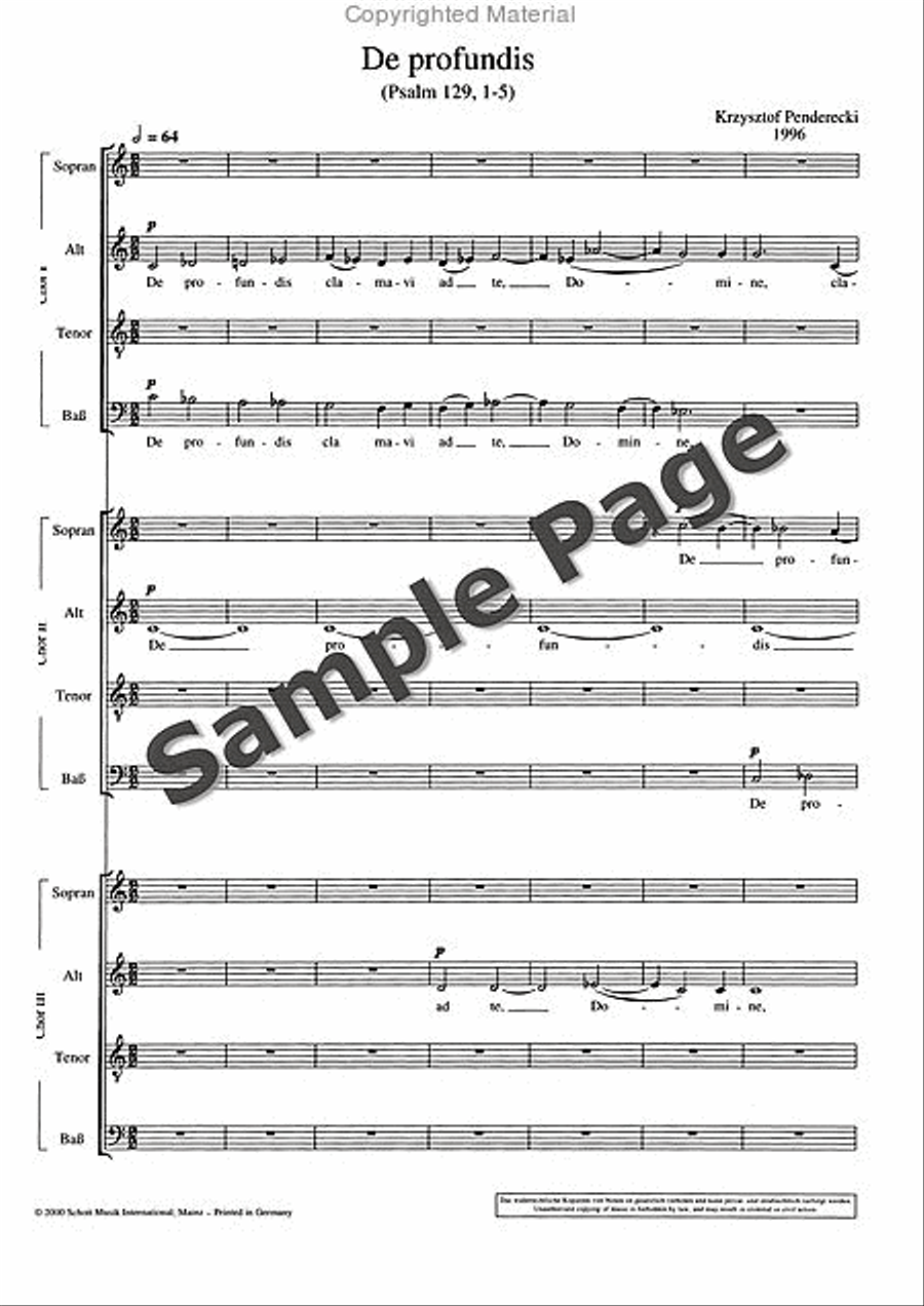 De Profundis De Profundis 4-Part scores gallery preview page 4