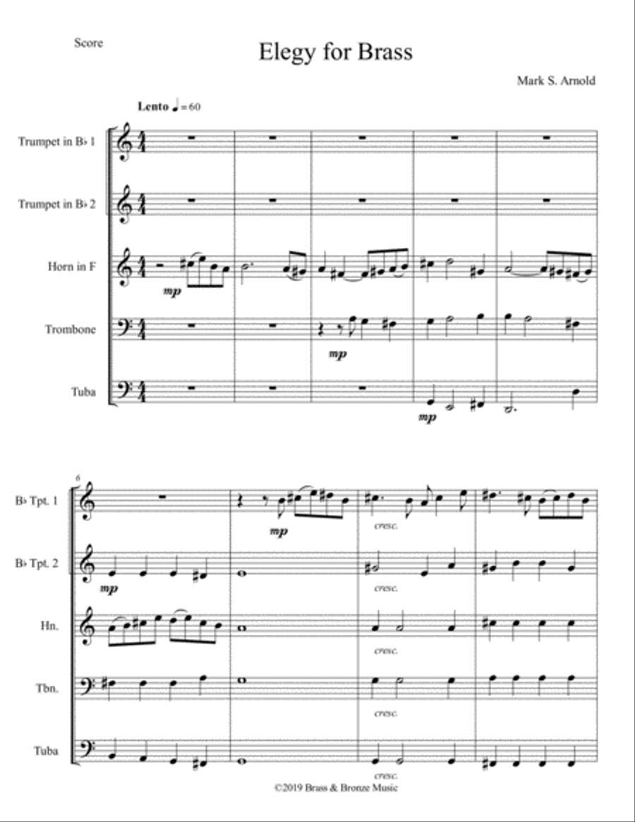 Elegy for Brass Quintet image number null