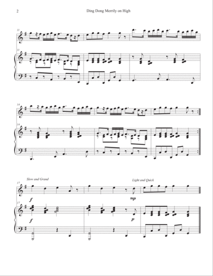 Ding Dong Merrily on High Ding Dong Merrily on High Flute Solo scores gallery preview page 2