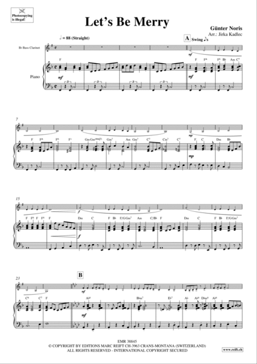 Let's Be Merry Let's Be Merry Bass Clarinet scores gallery preview page 3