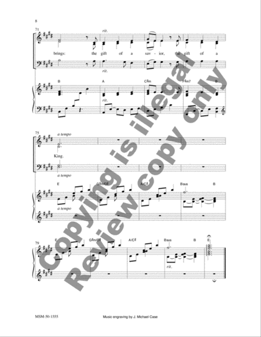Christmas Lullaby (The Gift) 3-Part scores gallery preview page 8