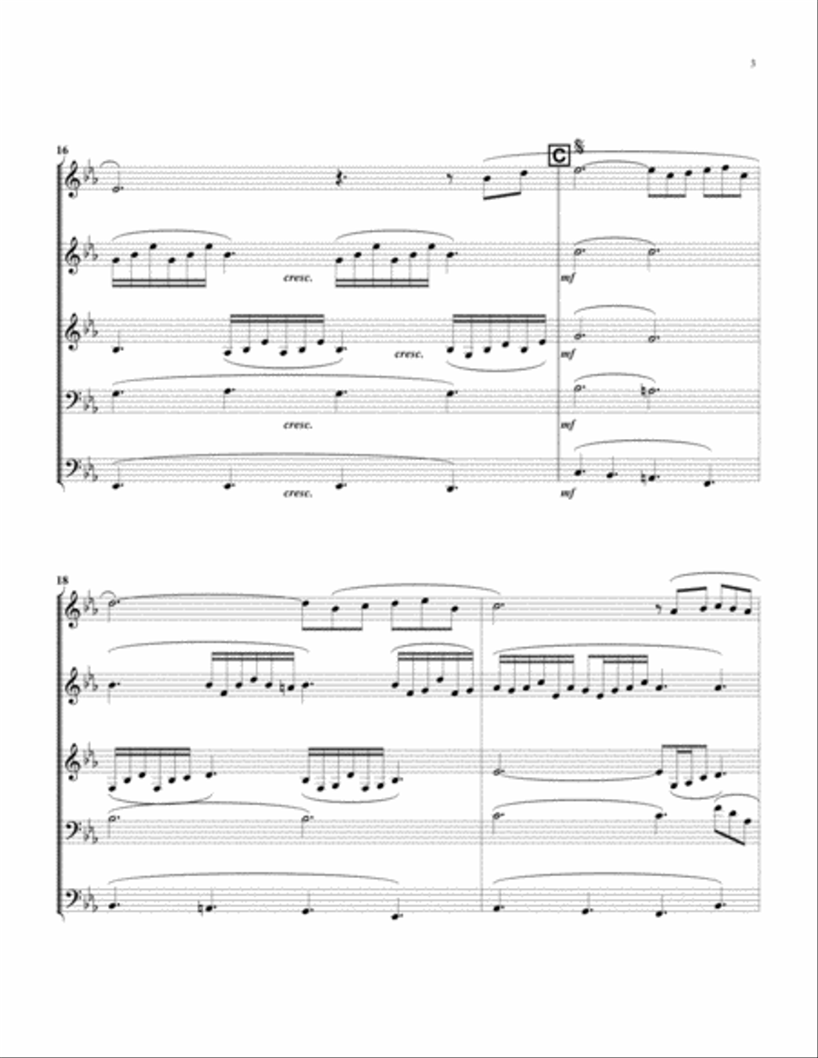 She's Always A Woman Brass Ensemble scores gallery preview page 4