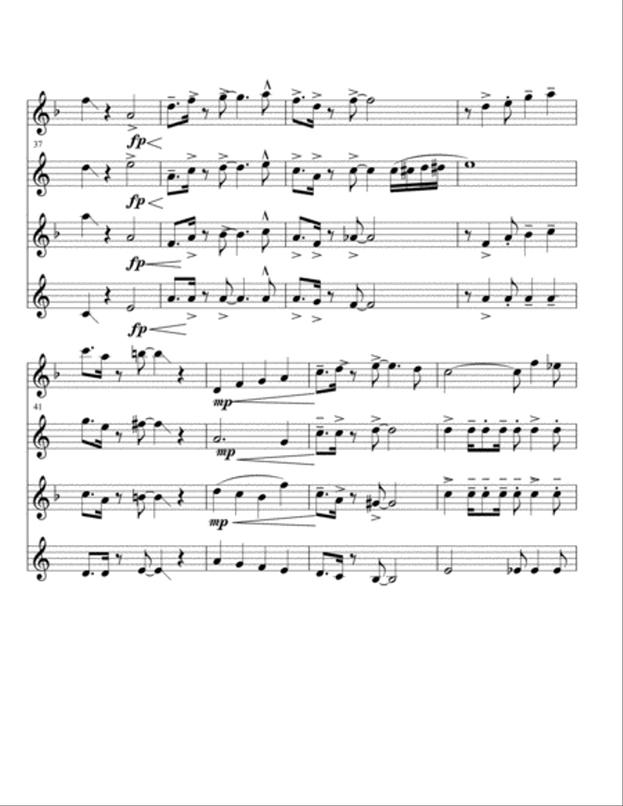 Georgia On My Mind Woodwind Quartet scores gallery preview page 6