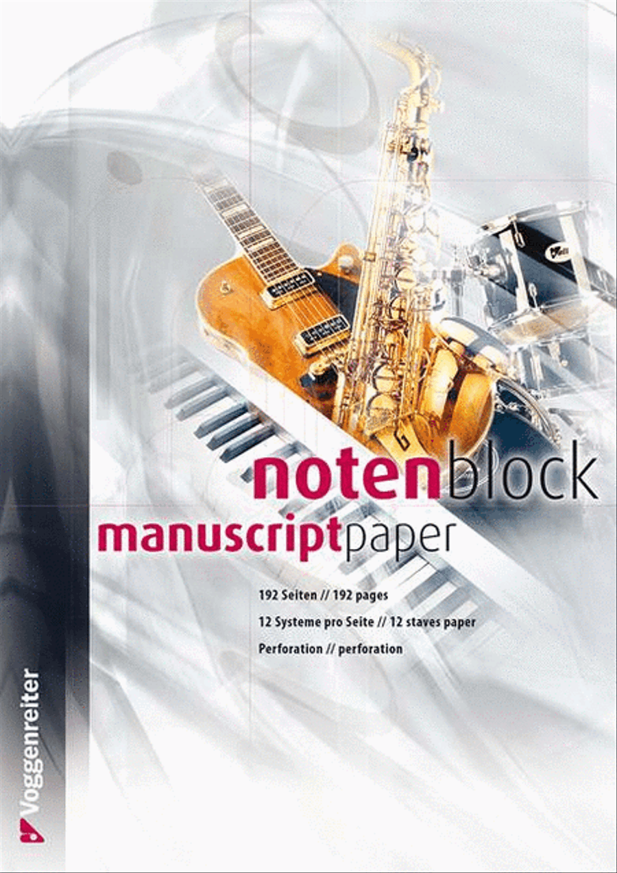 Manuscript Paper (12 staves) Staff Paper scores gallery preview page 1