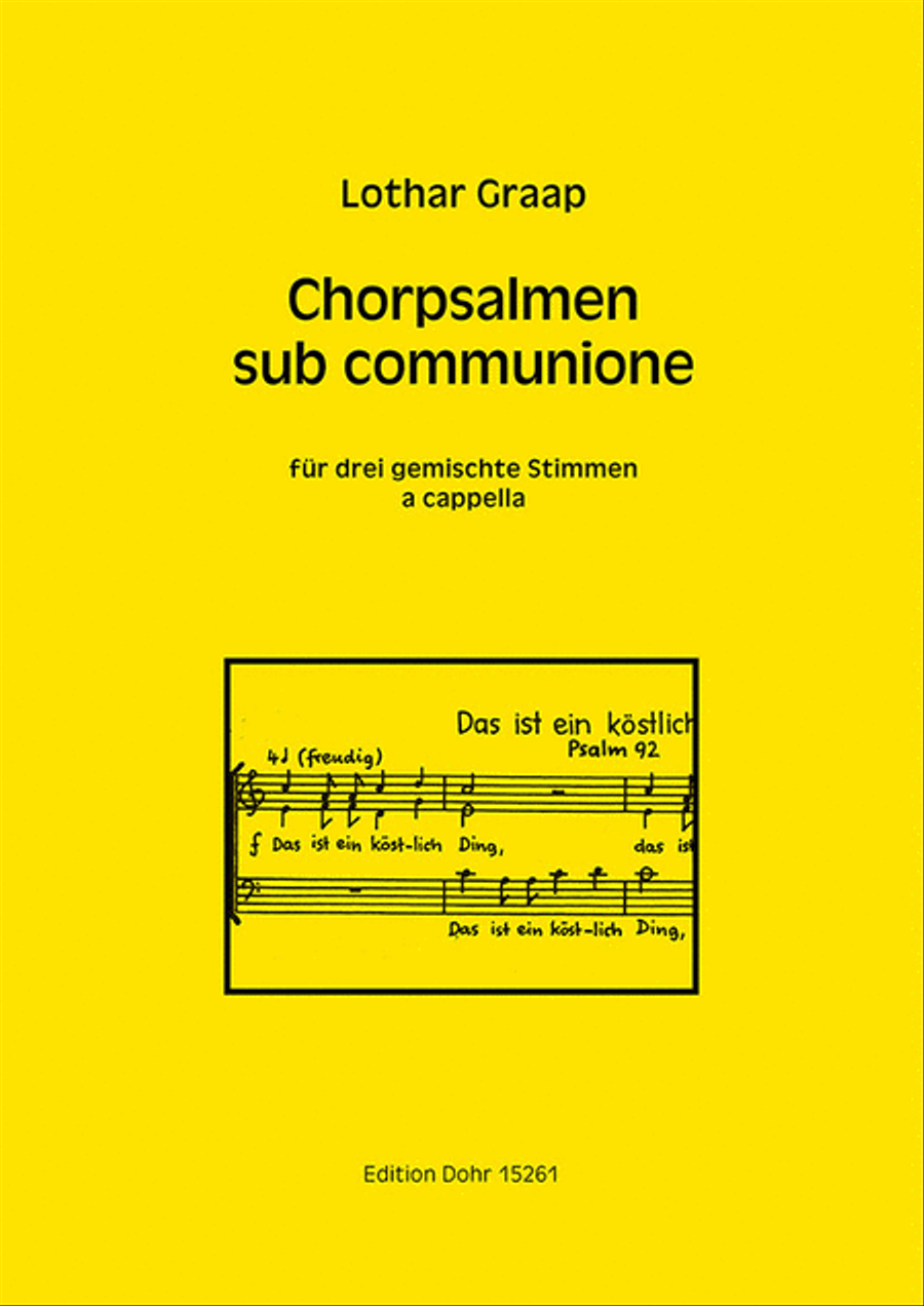 Chorpsalmen sub communione für drei gemischte Stimmen a cappella (1987) 3-Part scores gallery preview page 1