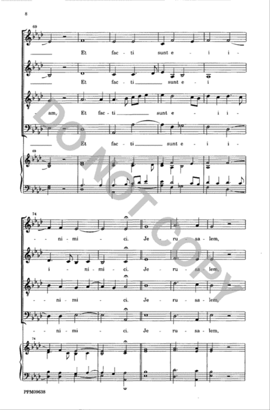 Lamentations of the Prophet Jeremiah 4-Part scores gallery preview page 9