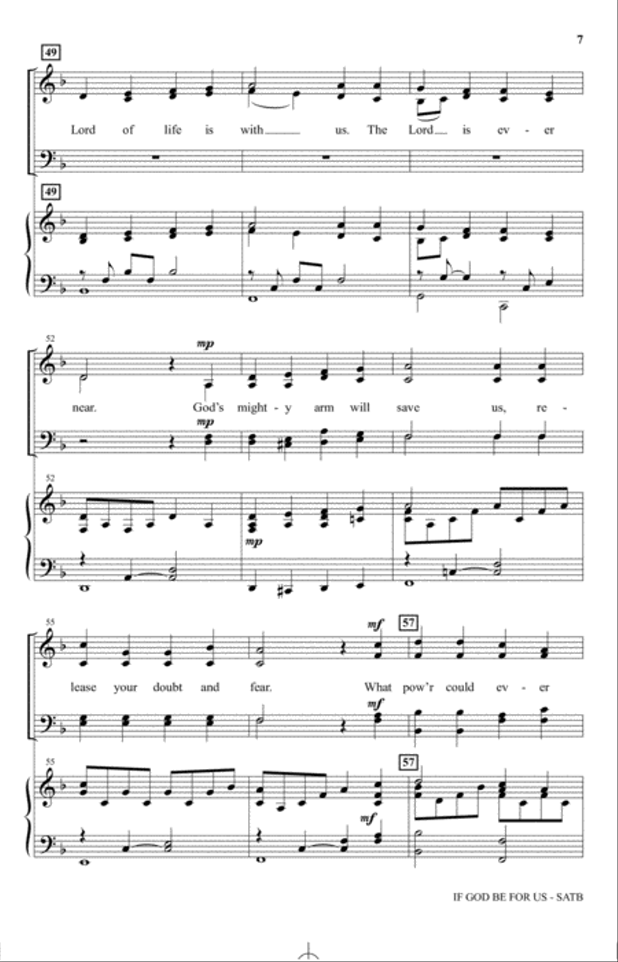 If God Be For Us 4-Part scores gallery preview page 6