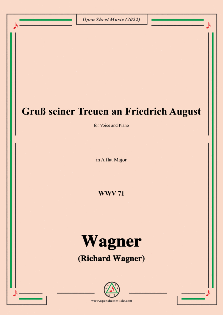 R. Wagner-Gruß seiner Treuen an Friedrich August,WWV 71,in A flat Major image number null