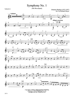Symphony No. 1 (4th Movement ): 1st Violin