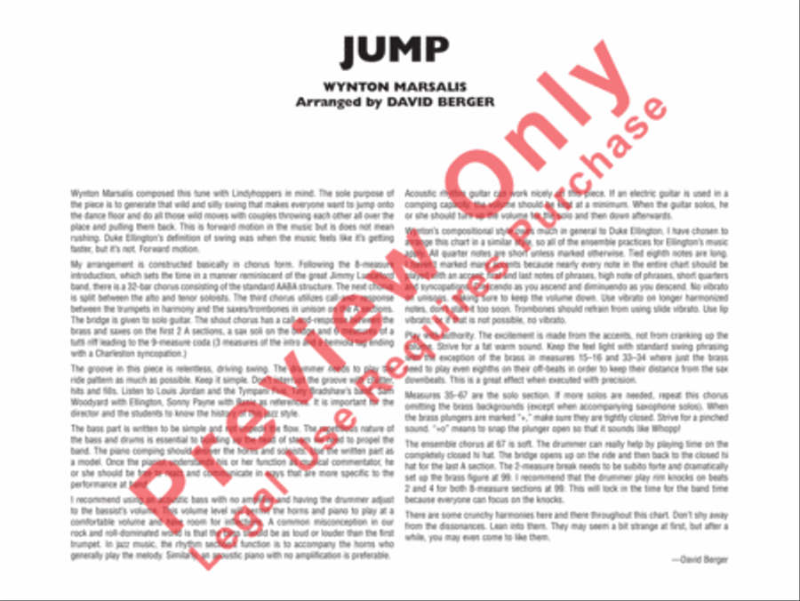 Jump Jump Jazz Ensemble scores gallery preview page 3