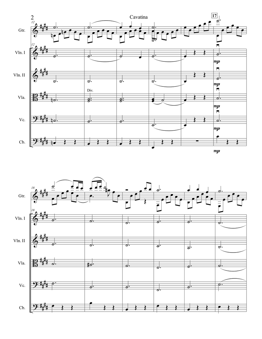 Cavatina Cavatina Small Ensemble scores gallery preview page 3