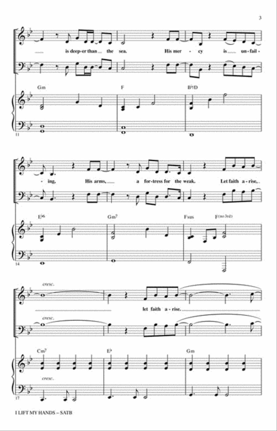 I Lift My Hands 4-Part scores gallery preview page 3