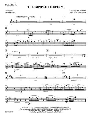 The Impossible Dream: Flute 2/Piccolo