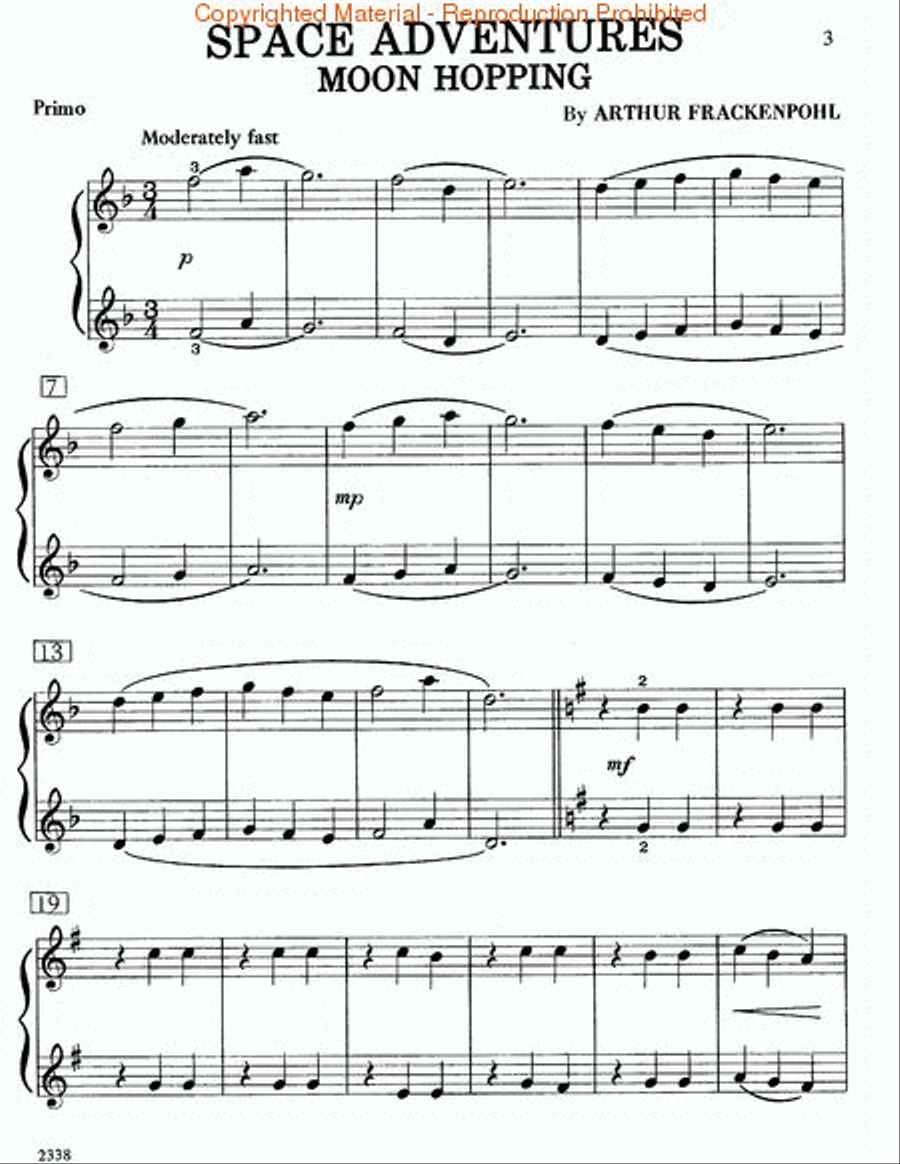 Space Adventure (Moon Hopping, Reflections in Space, Martian March) Choir scores gallery preview page 2