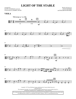Book cover for Light Of The Stable (from All Is Well) (arr. David Angerman) - Viola