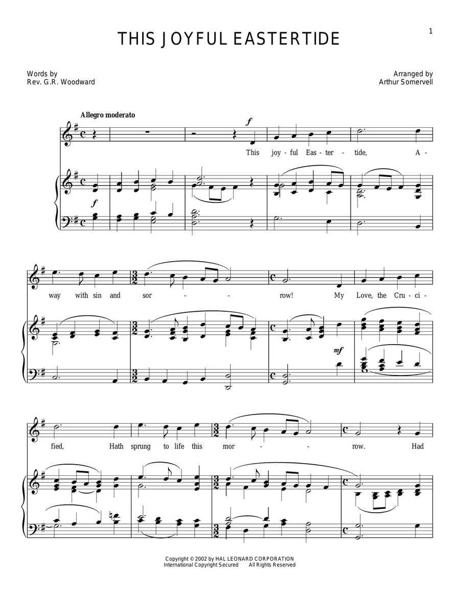 This Joyful Eastertide This Joyful Eastertide Piano, Vocal, Guitar scores gallery preview page 1