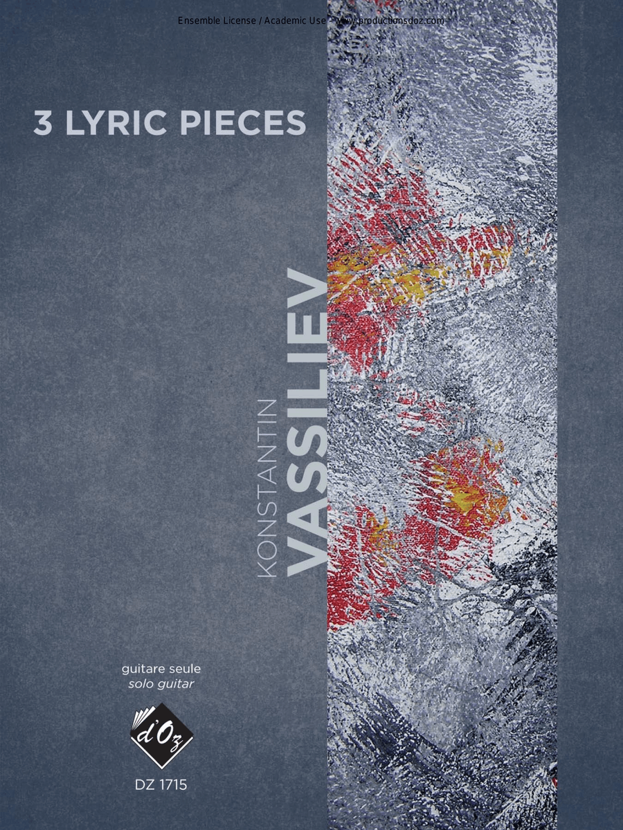 Three Lyric Pieces Classical Guitar scores gallery preview page 1