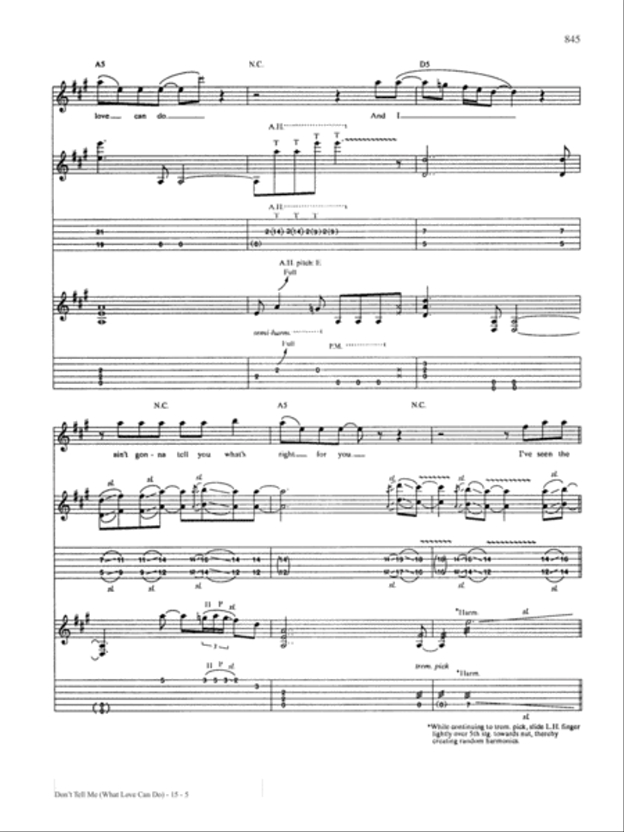 Don't Tell Me (What Love Can Do) Guitar Tablature scores gallery preview page 5