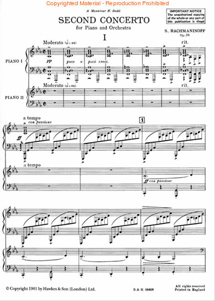 Piano Concerto No. 2, Op. 18 Piano Solo scores gallery preview page 2