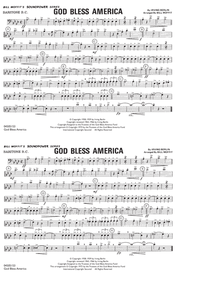 God Bless America - Baritone B.C.